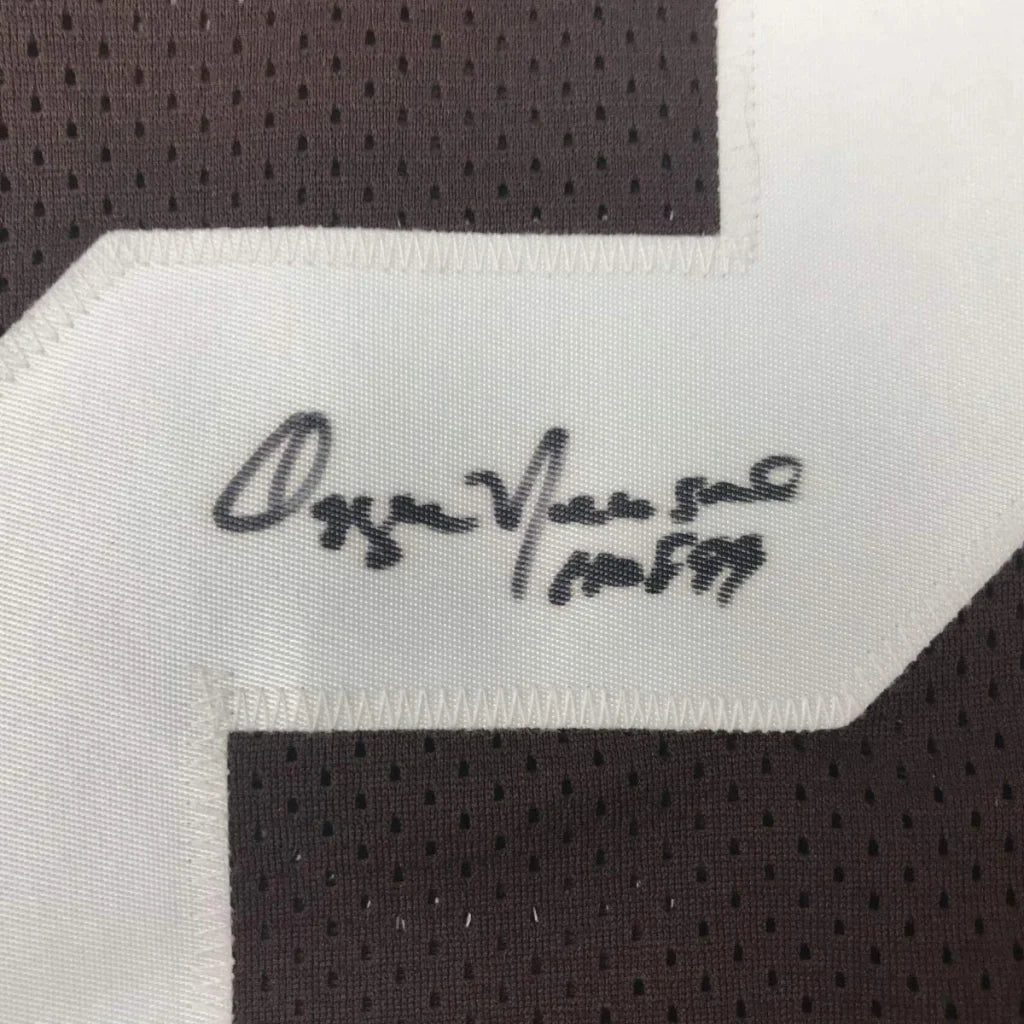 Autographed Ozzie Newsome HOF 99 custom Cleveland Browns jersey patch