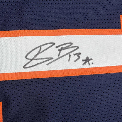 Autographed/Signed Pat Bryant II Denver Blue Pro Cut Football Jersey JSA COA