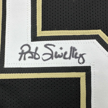 Autographed Pat Swilling New Orleans Black Football Jersey JSA COA | Authenticated Signed Sports Jersey | vintageantiquesgifts.com