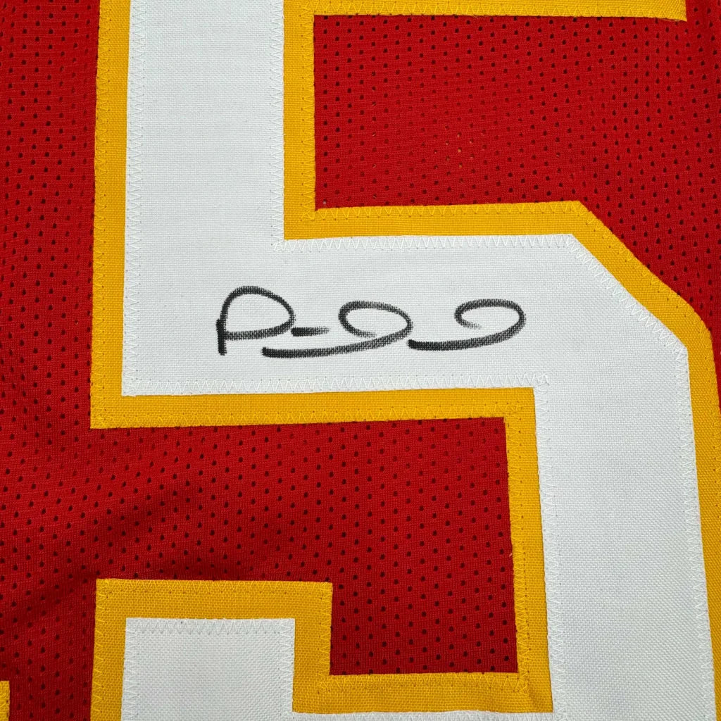 Autographed Patrick Mahomes red Kansas City Chiefs custom jersey with number 5