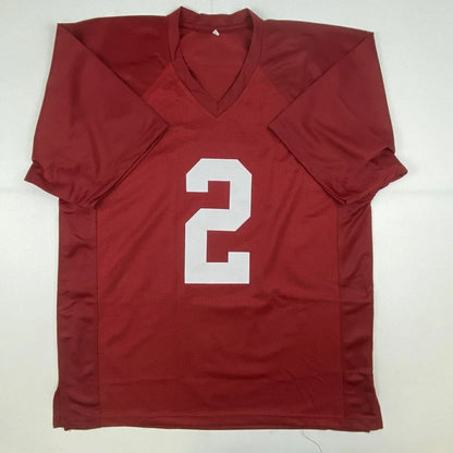 Maroon Patrick Surtain custom jersey with number 2 and JSA COA for collectors