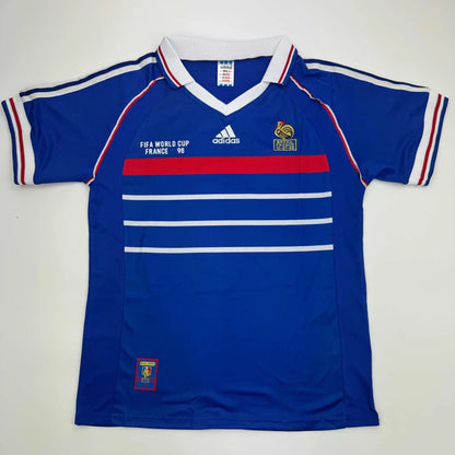 Blue short-sleeved Patrick Vieira France custom jersey for professional sports fans