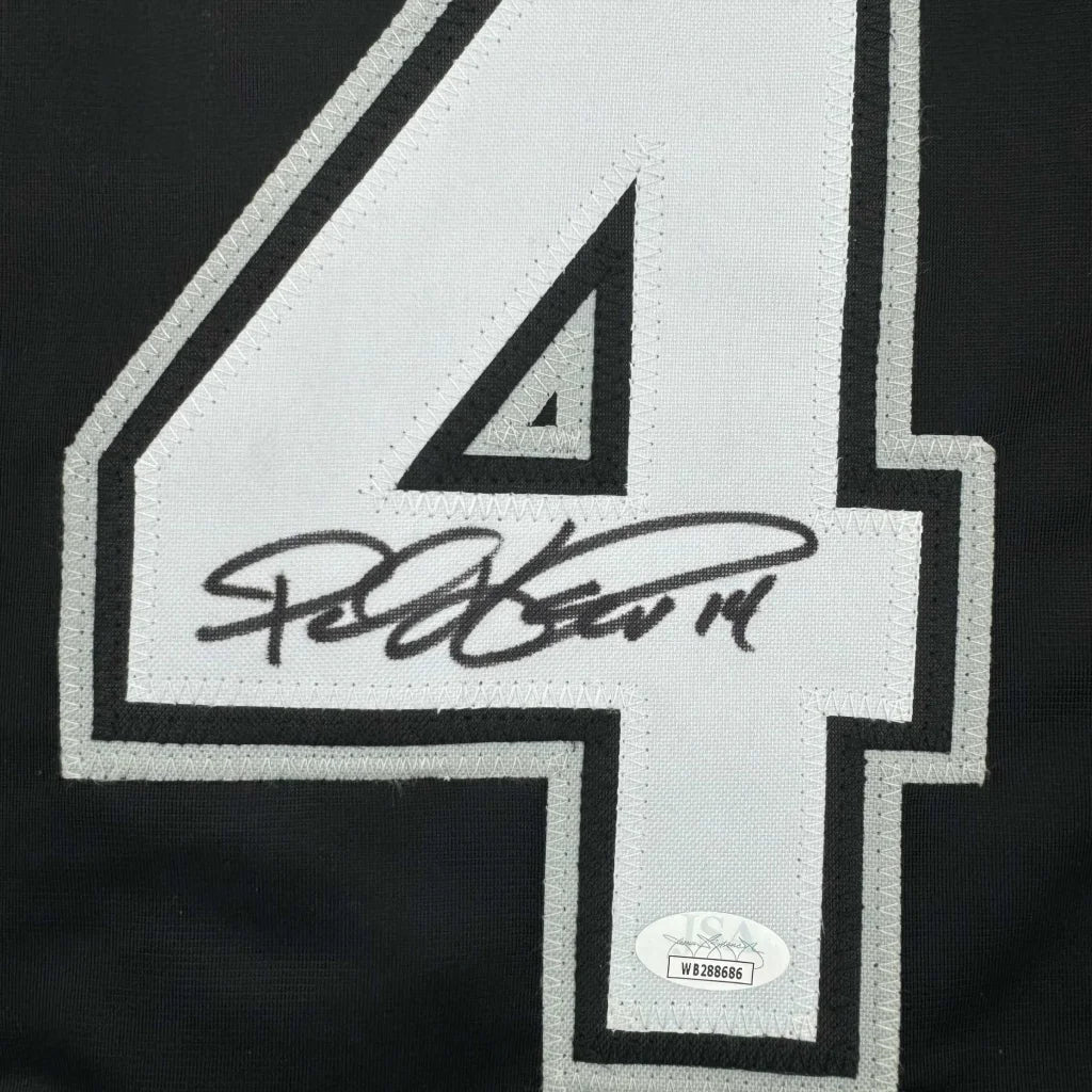 Autographed Paul Konerko custom jersey with embroidered number four, JSA COA
