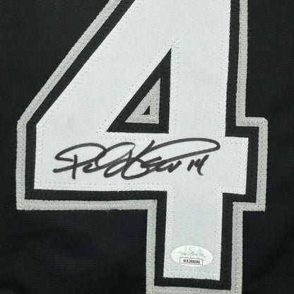Autographed Paul Konerko custom jersey with embroidered number four, JSA COA