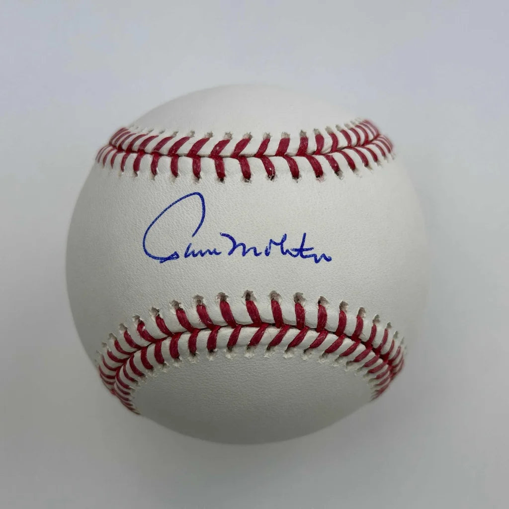 Autographed Paul Molitor Rawlings official MLB baseball with red stitching and blue signature