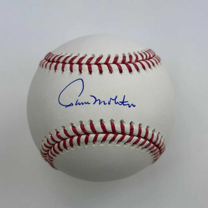 Autographed Paul Molitor Rawlings official MLB baseball with red stitching and blue signature
