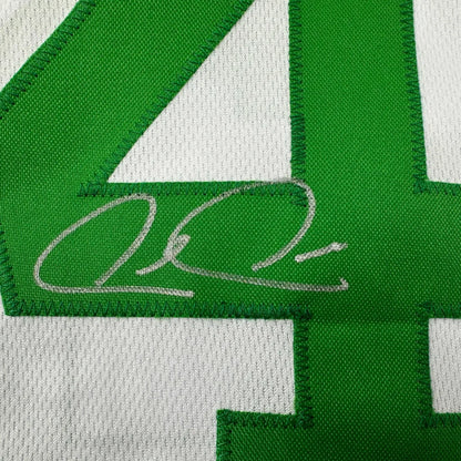 Autographed Paul Pierce custom Boston white jersey back, number 4, Beckett COA