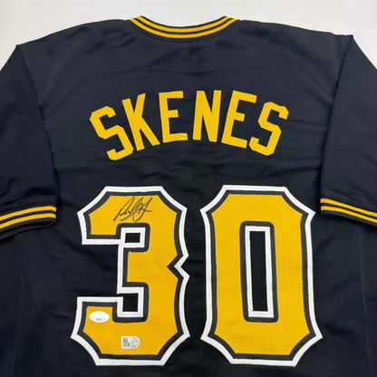 Autographed black and yellow custom jersey from professional sports league memorabilia