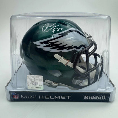 Autographed Quinyon Mitchell Philadelphia Eagles Green Mini Football Helmet JSA COA | Authenticated Signed Sports Collectible | vintageantiquesgifts.com