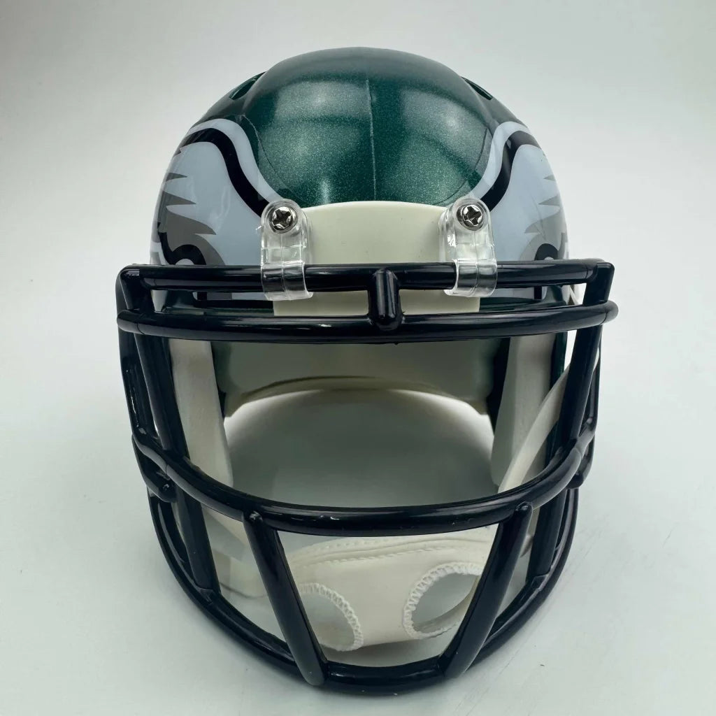 Autographed/Signed Quinyon Mitchell Philadelphia Eagles Green Mini Football Helmet JSA COA
