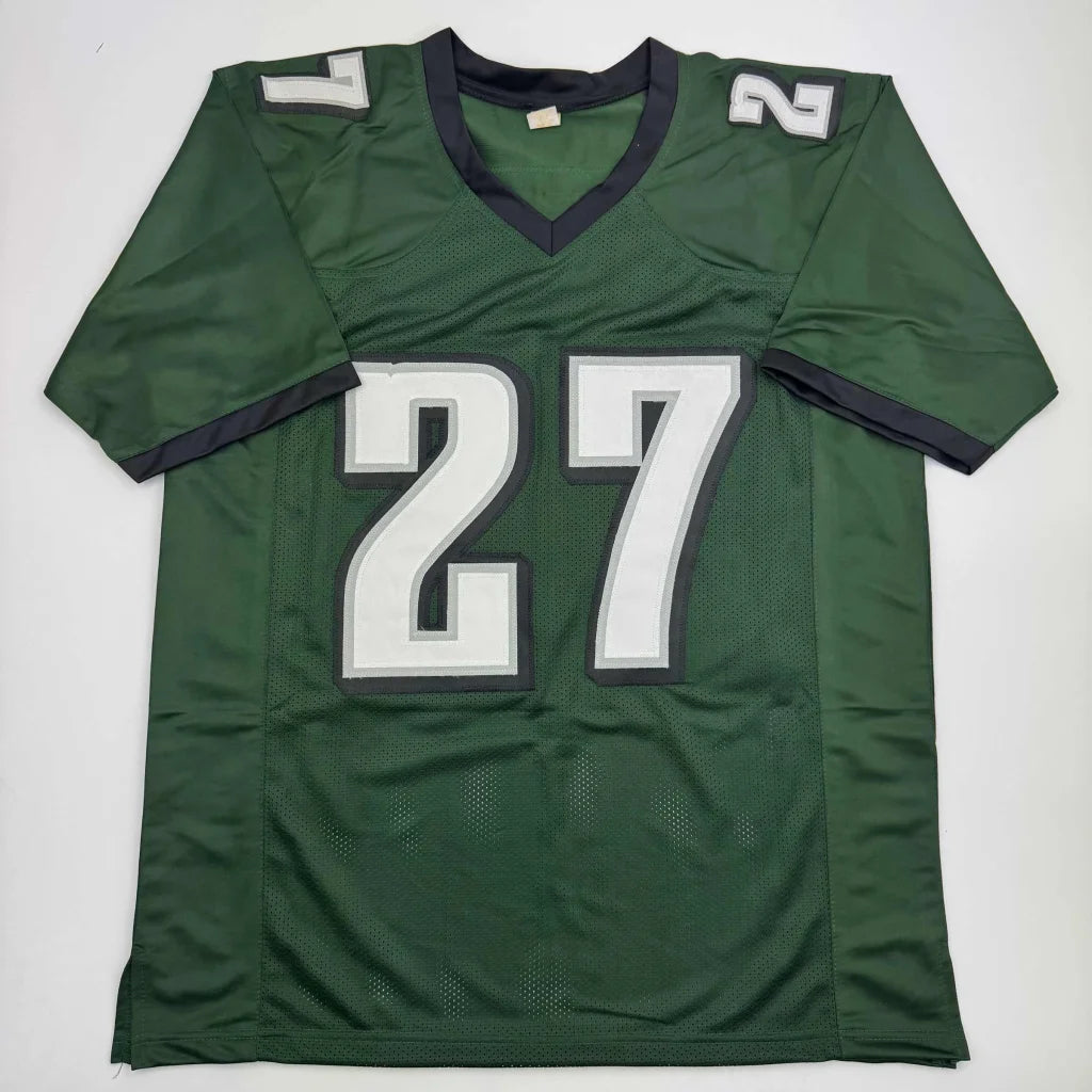 Autographed Quinyon Mitchell green custom jersey number 27 Philadelphia JSA
