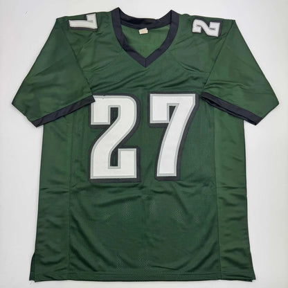 Autographed Quinyon Mitchell green custom jersey number 27 Philadelphia JSA