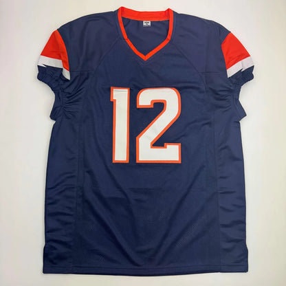 Autographed RJ Harvey Denver Blue Football Jersey JSA COA | Authenticated Signed Sports Jersey | vintageantiquesgifts.com