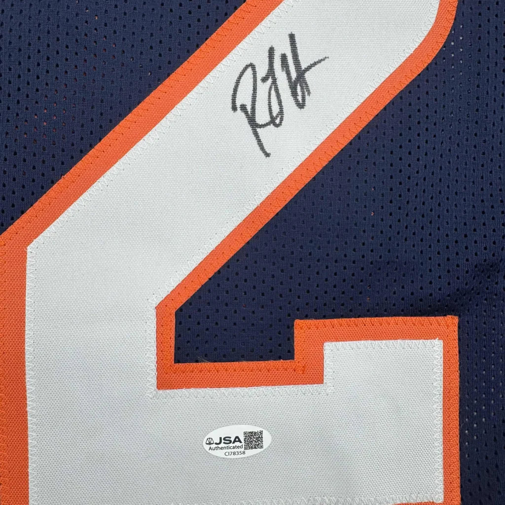 Autographed RJ Harvey Denver Blue Football Jersey JSA COA | Authenticated Signed Sports Jersey | vintageantiquesgifts.com