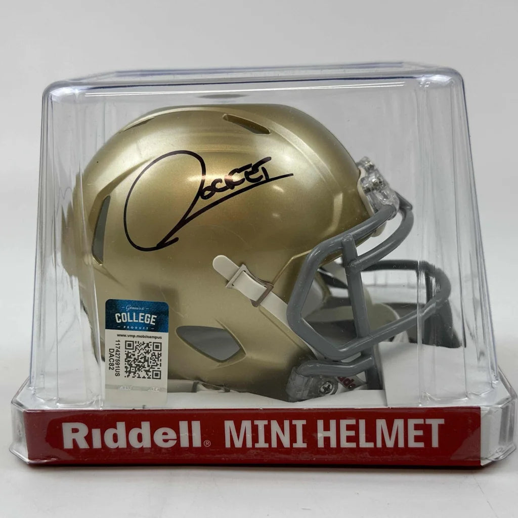 Autographed Raghib Rocket Ismail Notre Dame Fighting Irish Football Mini Helmet Beckett BAS COA | Authenticated Signed Sports Collectible | vintageantiquesgifts.com