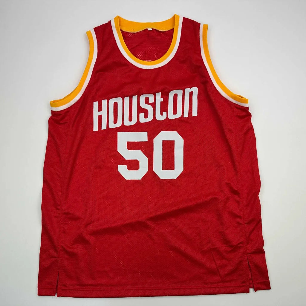 Autographed Ralph Sampson Houston Red Basketball Jersey JSA COA | Authenticated Signed Sports Jersey | vintageantiquesgifts.com