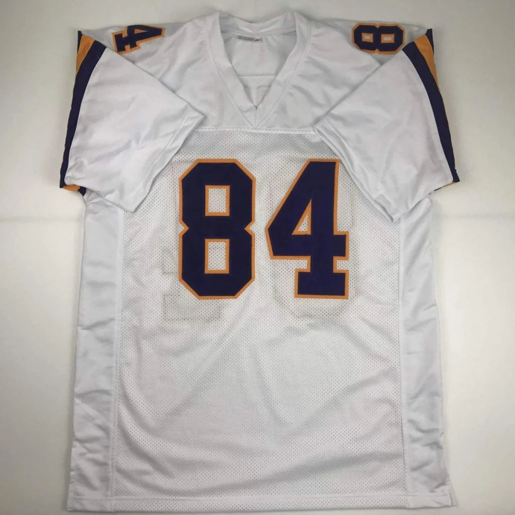 Autographed Randy Moss Minnesota White Football Jersey JSA COA | Authenticated Signed Sports Jersey | vintageantiquesgifts.com