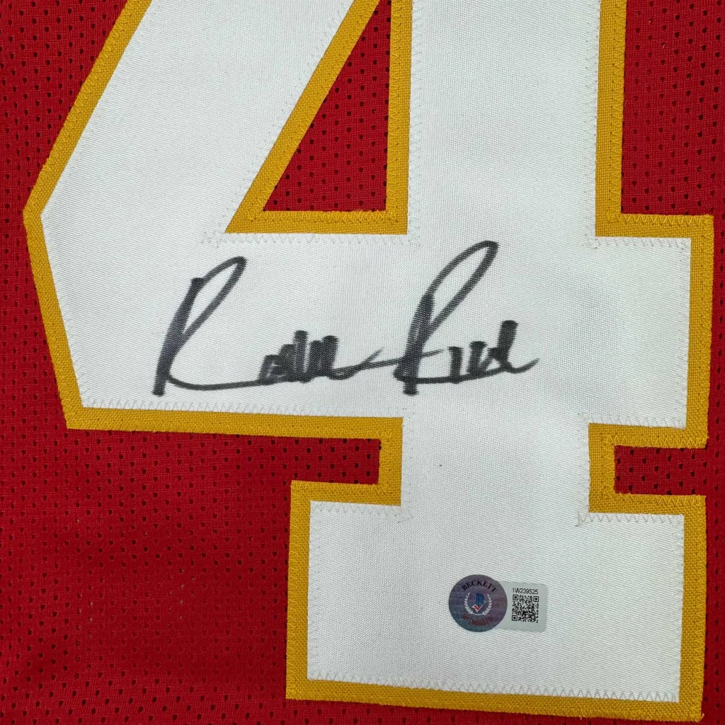 Kansas City red custom jersey Rashee Rice signed with hologram