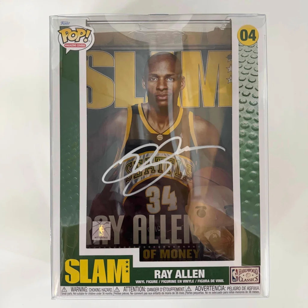 Autographed Ray Allen Seattle Supersonics Basketball SLAM Magazine Cover Funko Pop #04 Figurine JSA COA | Certified Authentic Signed Memorabilia | vintageantiquesgifts.com