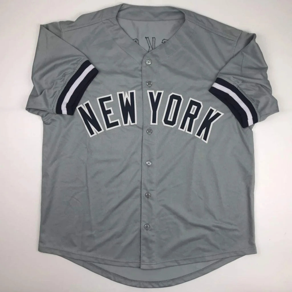 Autographed Reggie Jackson New York Grey Baseball Jersey JSA COA | Authenticated Signed Sports Jersey | vintageantiquesgifts.com
