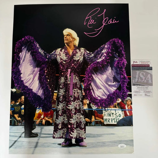 Autographed Ric Flair Nature Boy 16x20 WWE Wrestling Photo JSA COA #4 | Hall of Fame Sports Memorabilia | vintageantiquesgifts.com