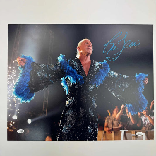 Autographed Ric Flair Nature Boy 16x20 WWE Wrestling Photo JSA COA | Hall of Fame Sports Memorabilia | vintageantiquesgifts.com