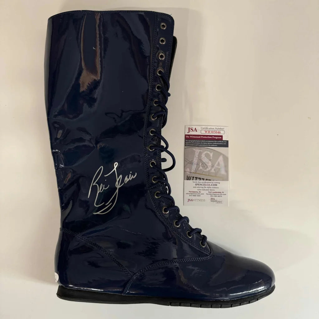 Autographed Ric Flair Navy WWE WWF Wrestling Boot/Shoe JSA COA Auto | Hall of Fame Sports Memorabilia | vintageantiquesgifts.com