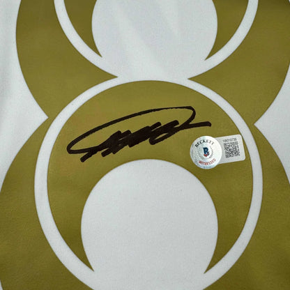 Autographed Ricardo Kaka Real Madrid white gold retro jersey with Beckett COA