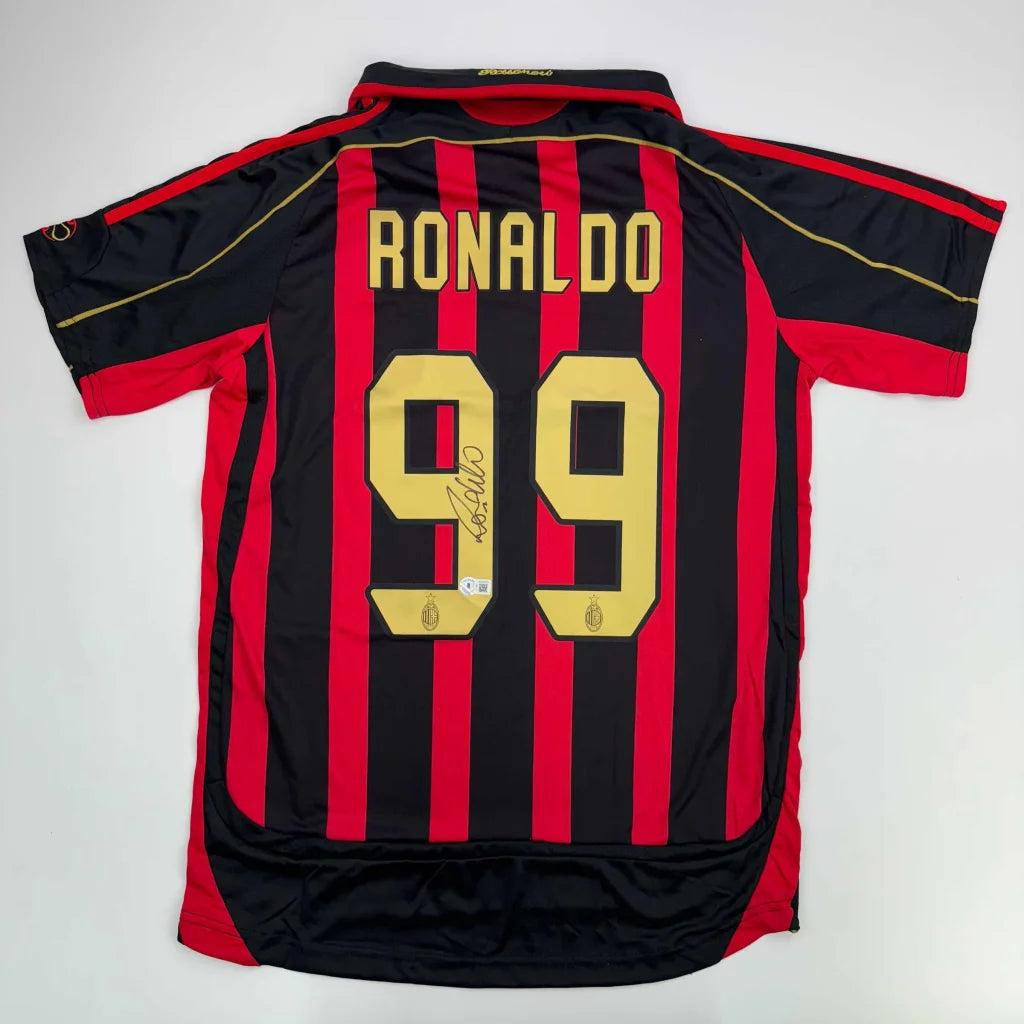 Red and black striped Ronaldo 99 custom jersey for professional sports fans