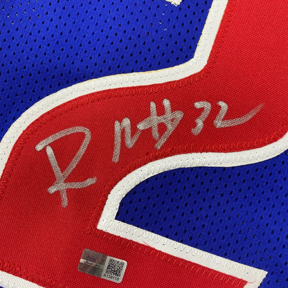 Autographed Richard Hamilton Detroit Pistons blue custom jersey, JSA COA