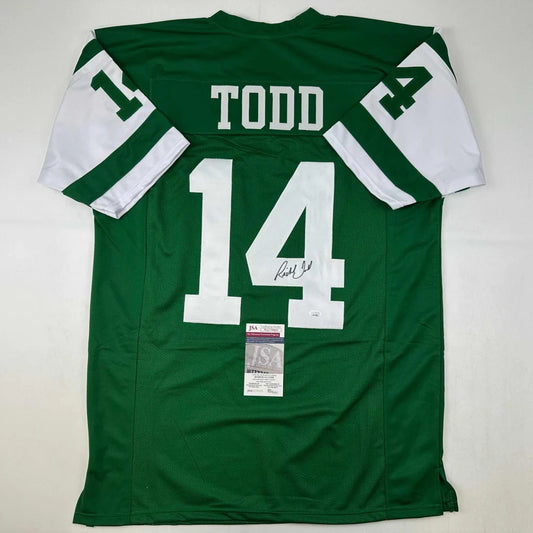 Autographed Richard Todd New York Jets custom jersey, number 14