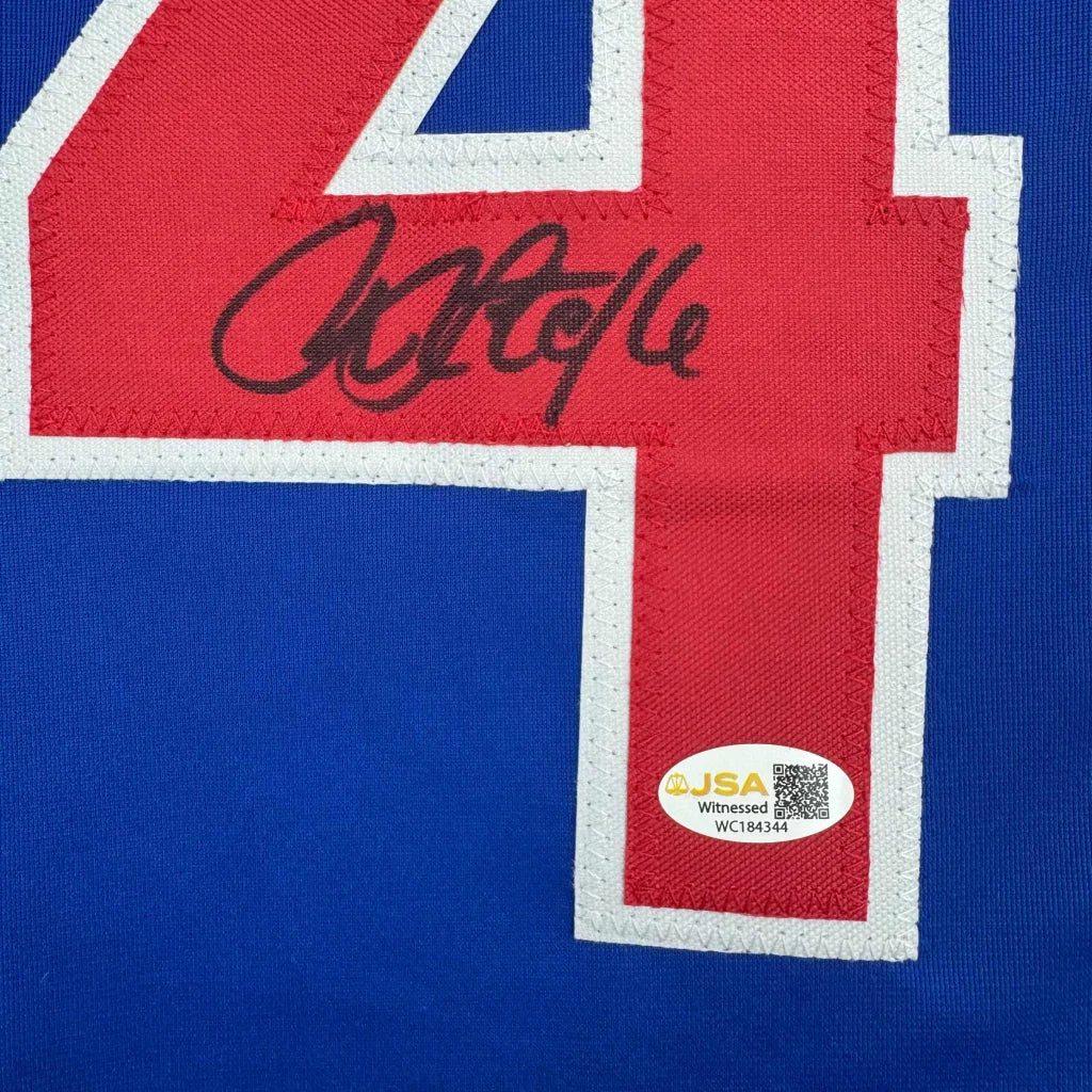 Autographed Rick Sutcliffe Chicago Blue Baseball Jersey Beckett BAS COA | Authenticated Signed Sports Jersey | vintageantiquesgifts.com