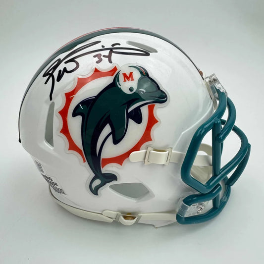 Autographed Ricky Williams Miami Dolphins Mini Football Helmet JSA COA | Hall of Fame Sports Memorabilia | vintageantiquesgifts.com