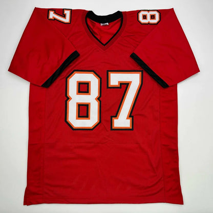 Autographed Rob Gronk Gronkowski Tampa Bay Red Football Jersey JSA COA | Authenticated Signed Sports Jersey | vintageantiquesgifts.com