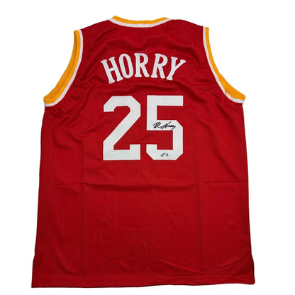Autographed Robert Horry Houston Red Basketball Jersey Beckett BAS COA | Hall of Fame Sports Memorabilia | vintageantiquesgifts.com