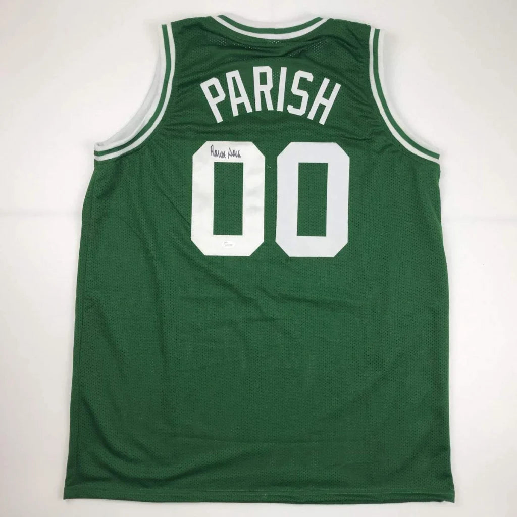 Green custom jersey with Parish 00 for professional sports league collectible display