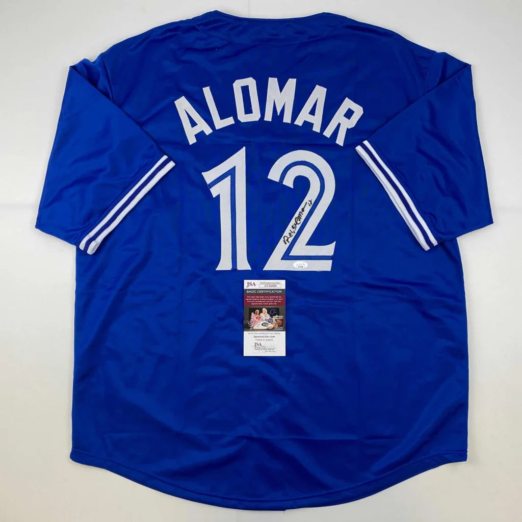 Autographed Roberto Alomar Toronto Blue Baseball Jersey JSA COA | Hall of Fame Sports Memorabilia | vintageantiquesgifts.com