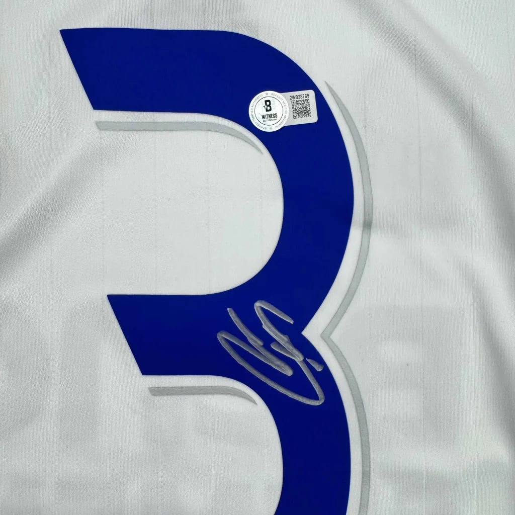 Autographed Roberto Carlos Real Madrid White Soccer Jersey Beckett BAS COA | Authenticated Signed Sports Jersey | vintageantiquesgifts.com