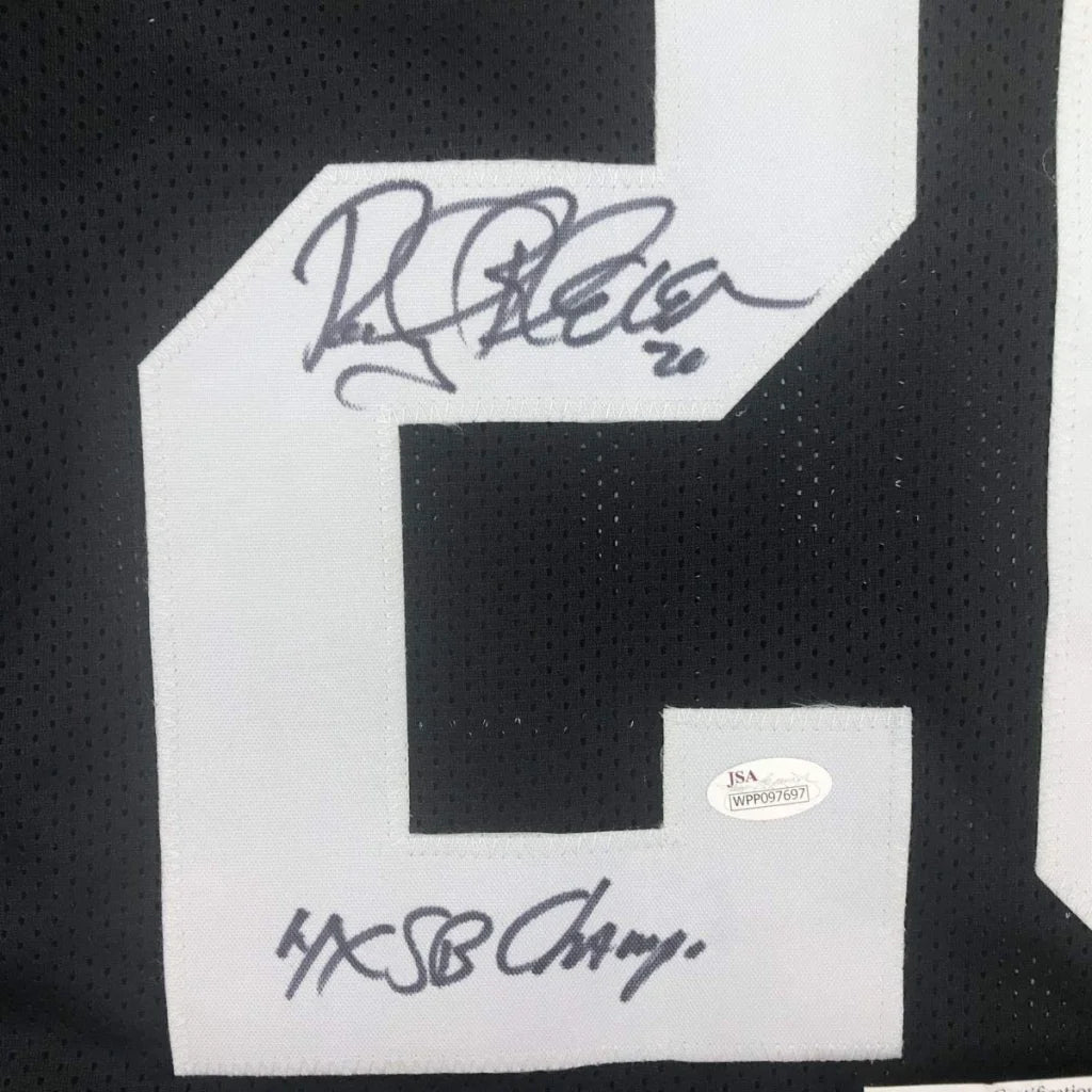 Black and white Rocky Bleier memorabilia custom jersey number 6