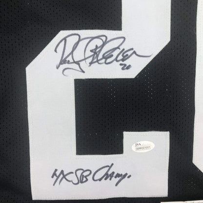 Black and white Rocky Bleier memorabilia custom jersey number 6