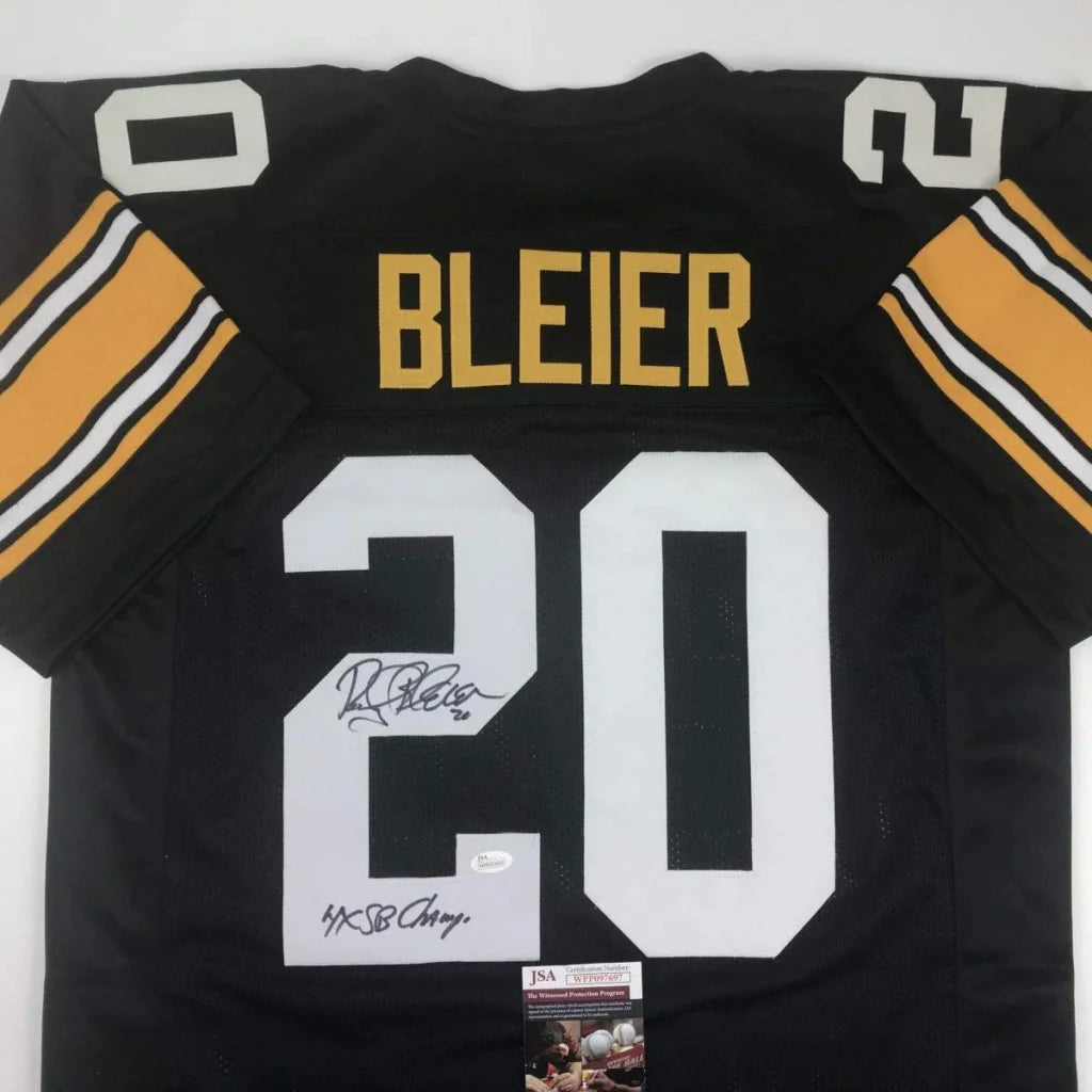 2019 Pittsburgh Steelers custom jersey with Rocky Bleier memorabilia