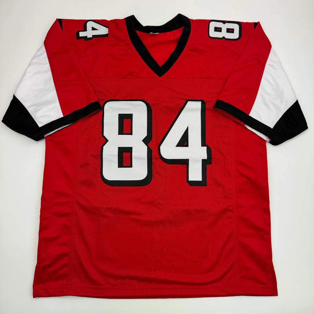 Autographed Roddy White Atlanta Red Football Jersey Beckett BAS COA | Authenticated Signed Sports Jersey | vintageantiquesgifts.com
