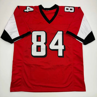 Autographed Roddy White Atlanta Red Football Jersey Beckett BAS COA | Authenticated Signed Sports Jersey | vintageantiquesgifts.com
