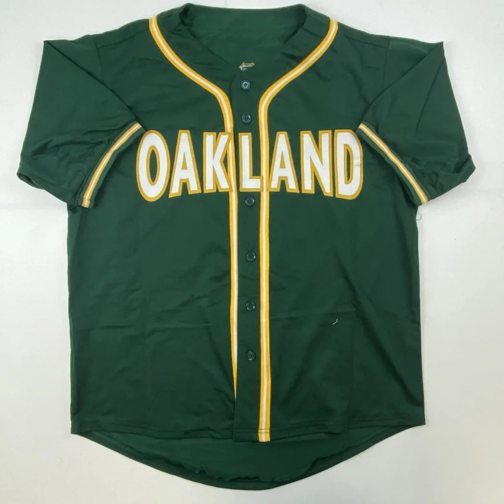 Autographed Rollie Fingers Oakland Green Baseball Jersey JSA COA | Authenticated Signed Sports Jersey | vintageantiquesgifts.com