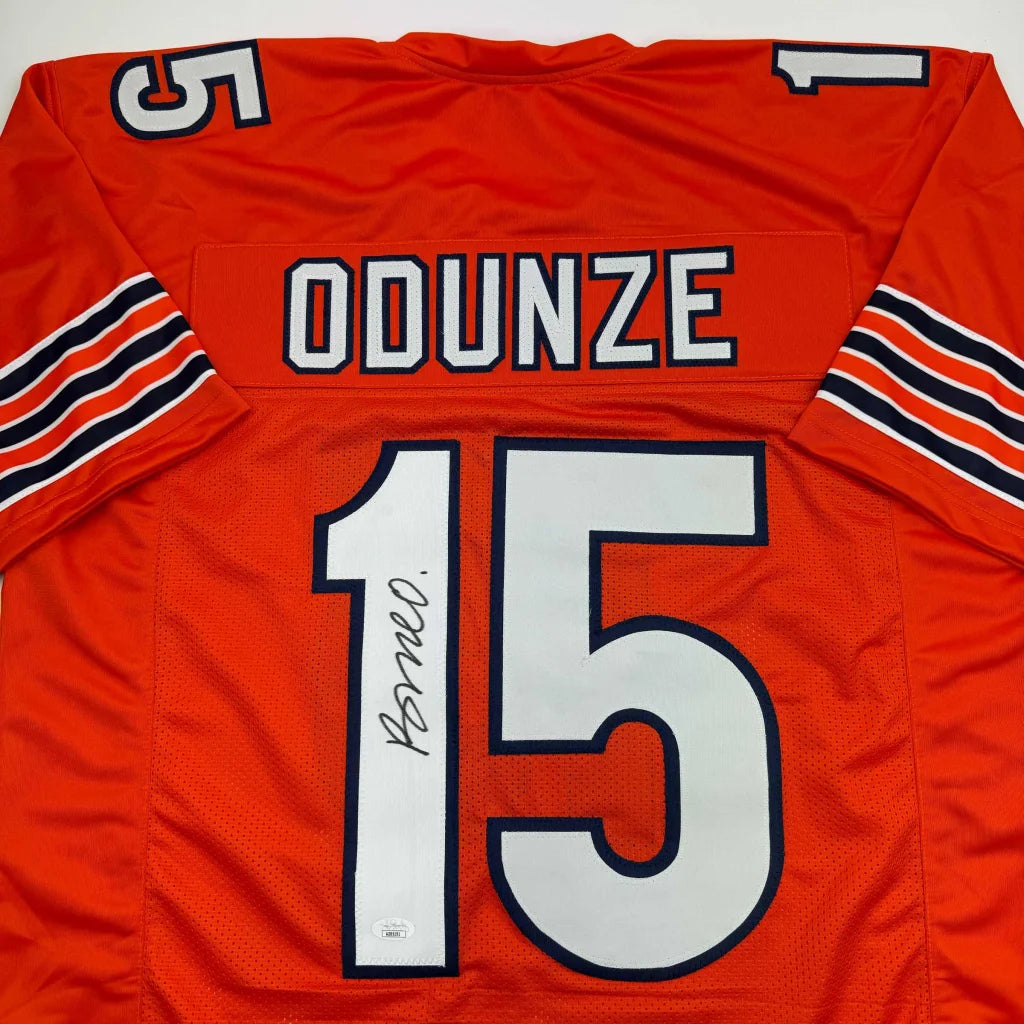 Orange custom jersey with ODUNZE 15 for professional sports fans and sports league collectors