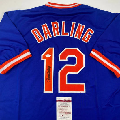 Autographed Ron Darling New York Blue Baseball Jersey JSA COA | Certified Authentic Signed Memorabilia | vintageantiquesgifts.com