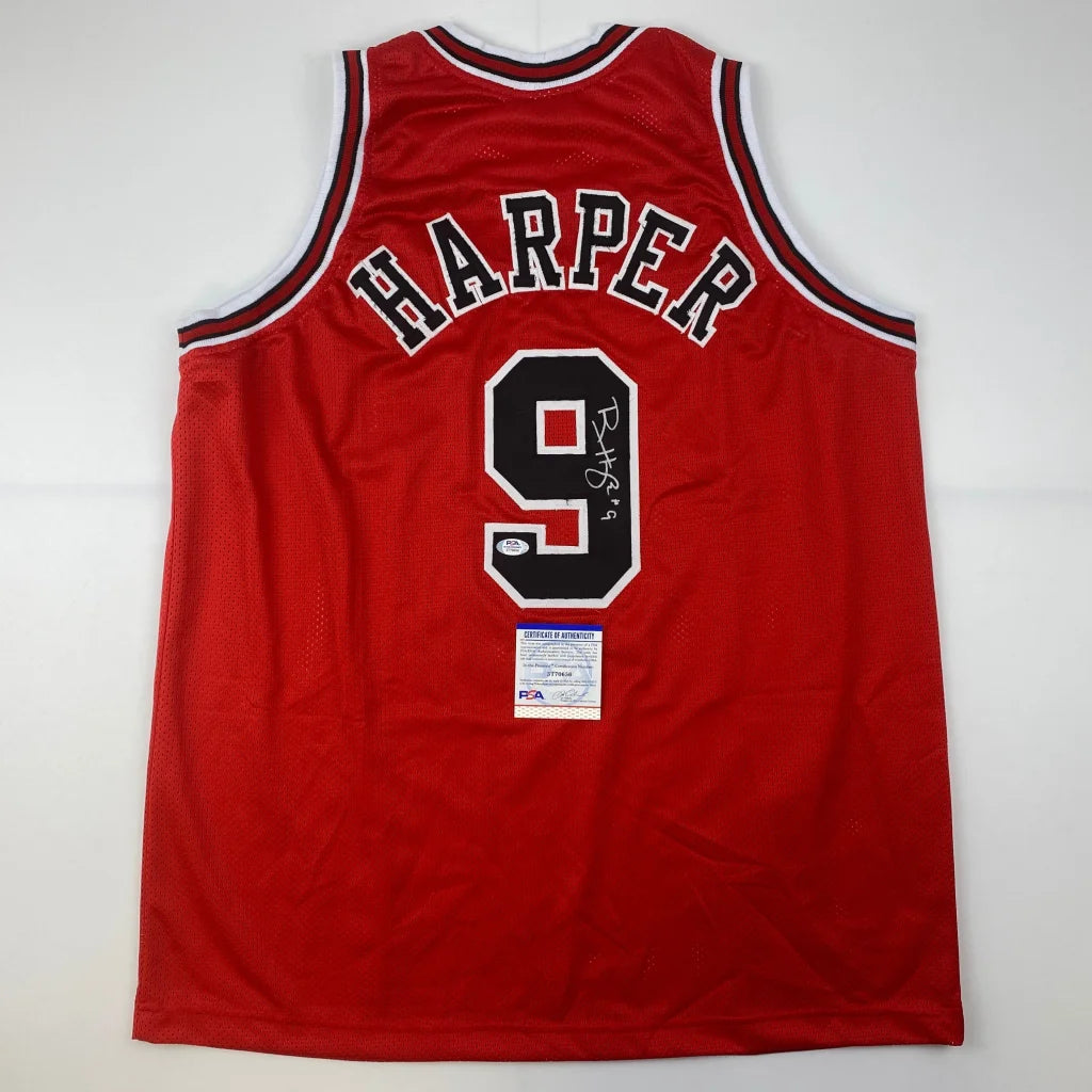 Autographed Ron Harper Chicago Red Basketball Jersey PSA/DNA COA | Hall of Fame Sports Memorabilia | vintageantiquesgifts.com
