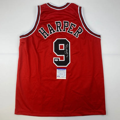 Autographed Ron Harper Chicago Red Basketball Jersey PSA/DNA COA | Hall of Fame Sports Memorabilia | vintageantiquesgifts.com