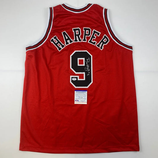 Autographed Ron Harper Chicago Red Basketball Jersey PSA/DNA COA | Hall of Fame Sports Memorabilia | vintageantiquesgifts.com