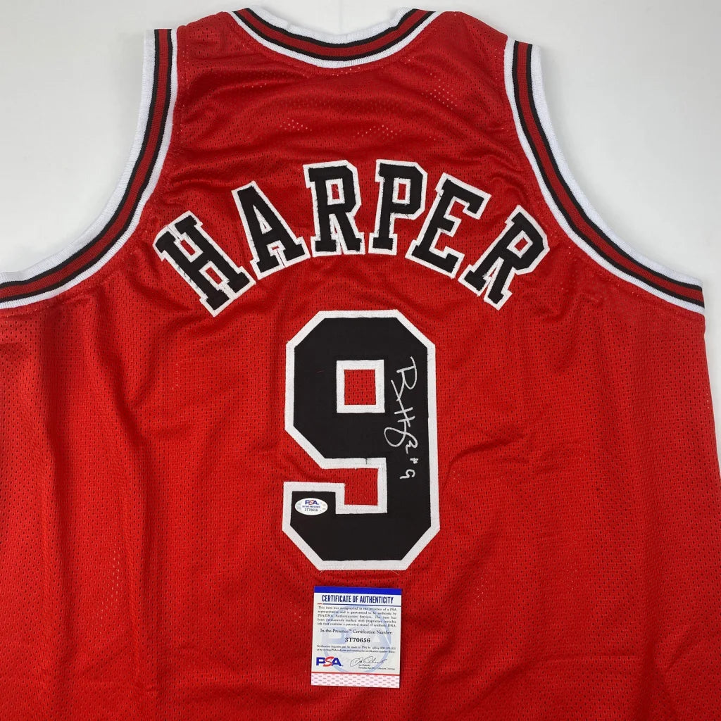 Autographed Ron Harper Chicago Red Basketball Jersey PSA/DNA COA | Certified Authentic Signed Memorabilia | vintageantiquesgifts.com